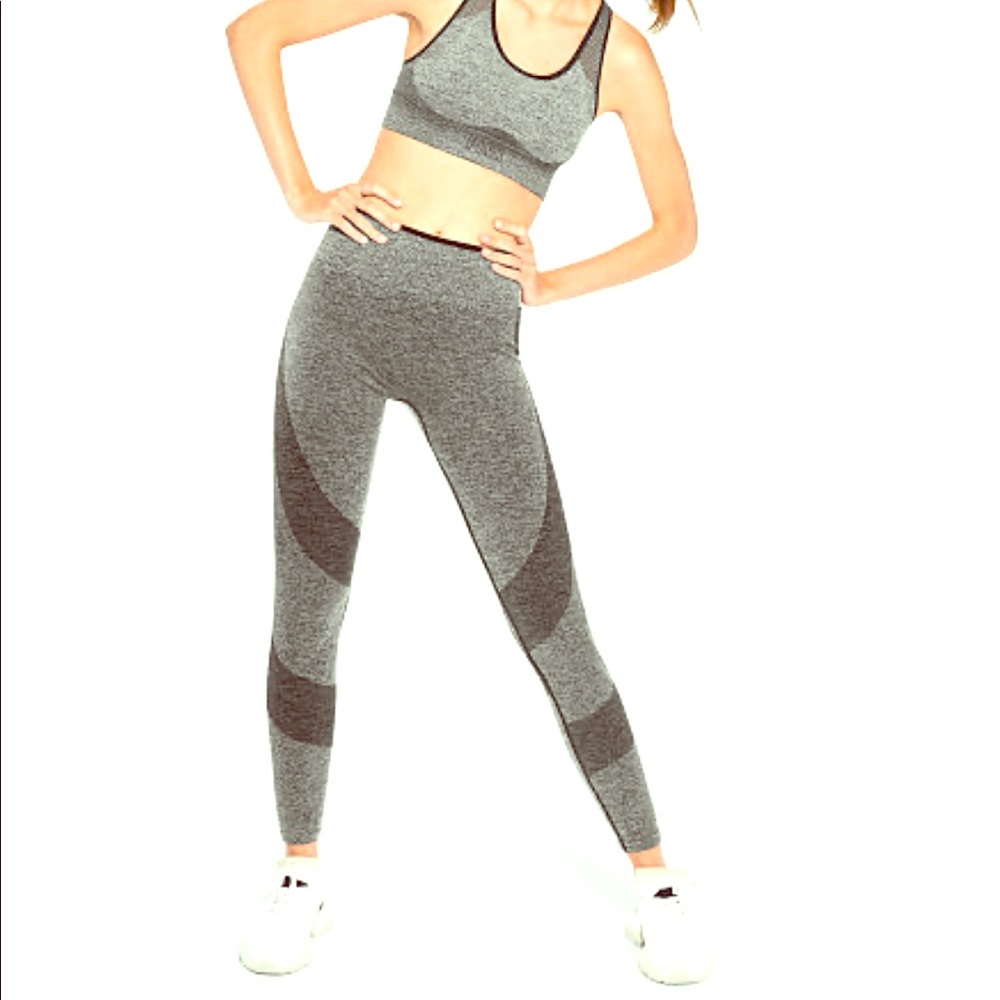 gray PINK leggings